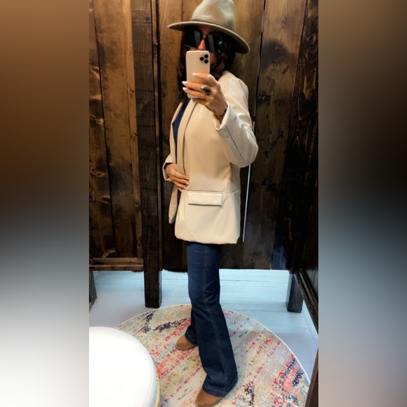 Faux Leather Blazer - Picture 2 of 5